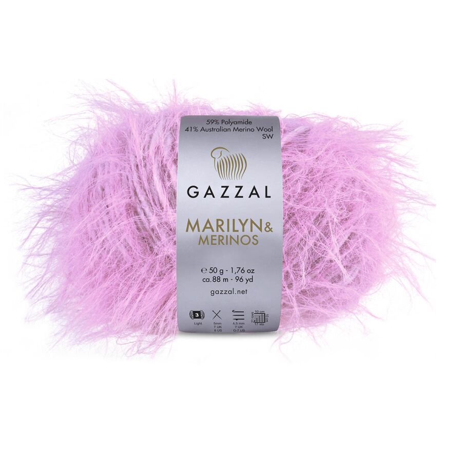 Прежда Газал Мерилин и Меринос (Gazzal Marilyn & Merinos) 50 г 88 м