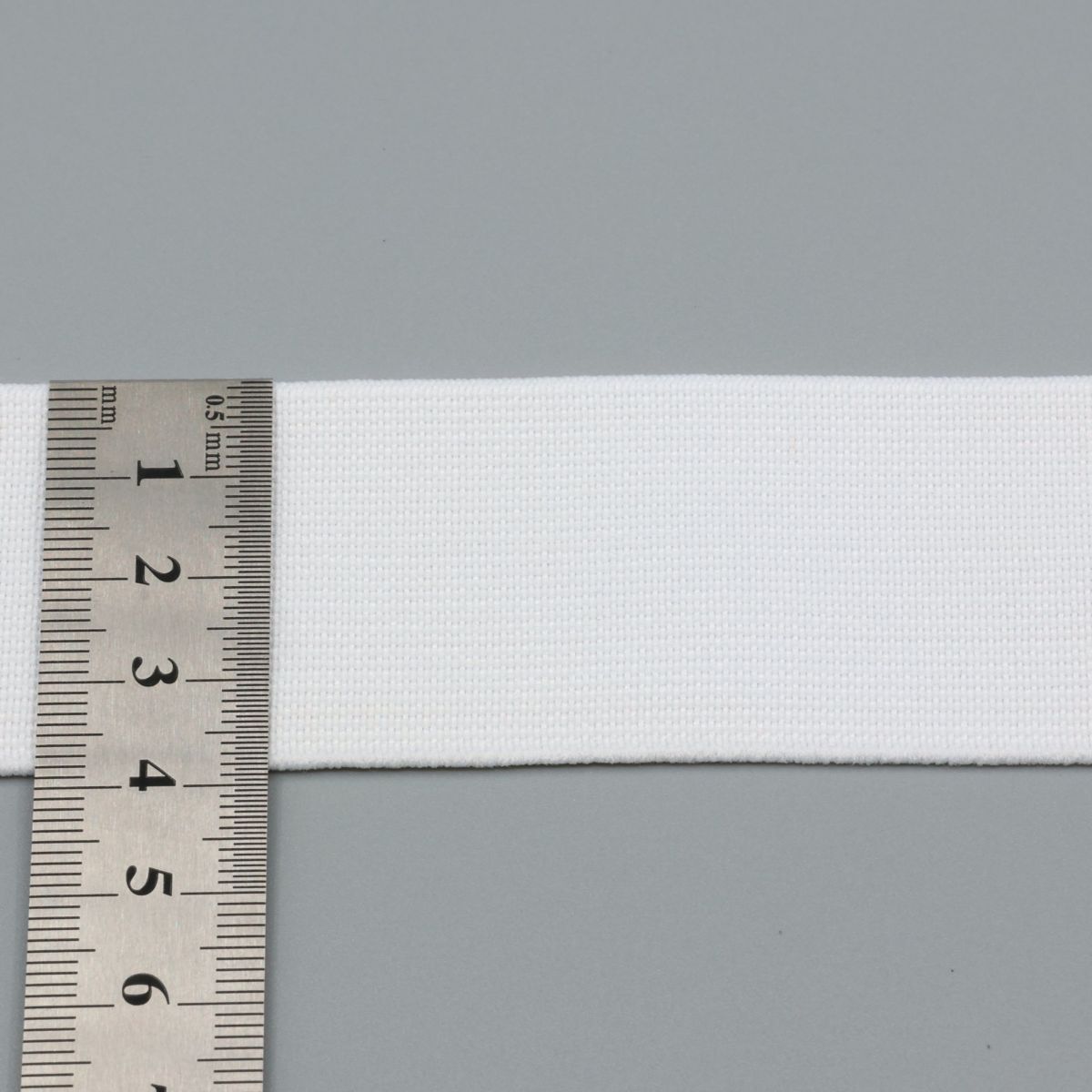 Плосък ластик - Бял - 4 см - Image 2