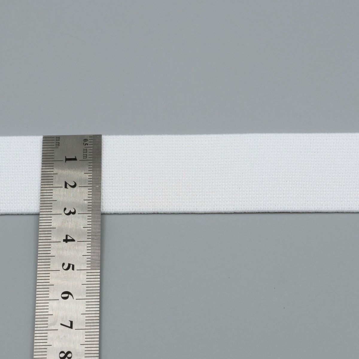 Плосък ластик - Бял - 3 см - Image 2